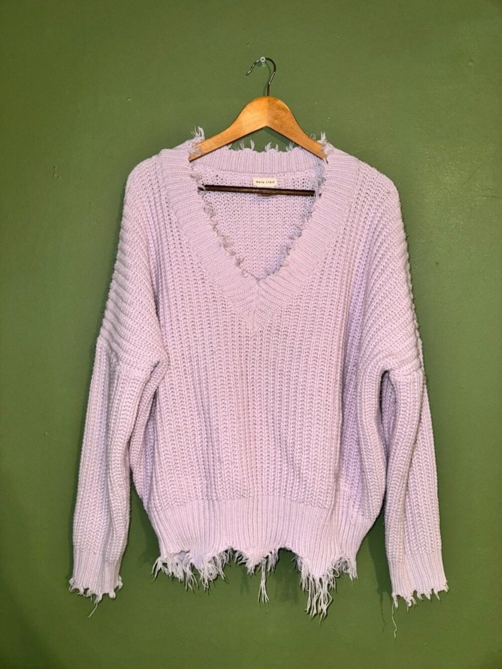 Main Strip Lavender Chunky Knit Sweater Size 3X